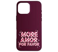 Custodia per iPhone 16 Pro Max More Amor Por Favor Romance Stars Motivo a scacchi