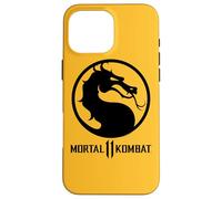 Custodia per iPhone 16 Pro Max Mortal Kombat 11 Dragon Black Logo