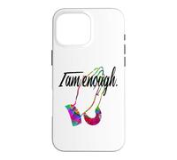 Custodia per iPhone 16 Pro Max MOTIVATIONAL " I AM ENOUGH " Colorful Praying Hands