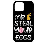 Custodia per iPhone 16 Pro Max Mr Steal Your Eggs Uovo Domenica di Pasqua divertente Pasqua