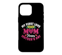 Custodia per iPhone 16 Pro Max My First Love Mom Happy Mothers Day Heart Sunflower