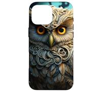 Custodia per iPhone 16 Pro Max Mystical Fantasy Owl - Magico bosco Steampunk Art