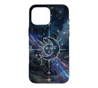Custodia per iPhone 16 Pro Max Mystical Sun Moon Nebula Art Cosmic Harmony Design