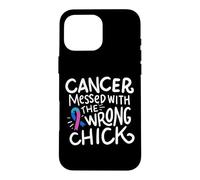 Custodia per iPhone 16 Pro Max Nastro blu di tè del sopravvissuto del cancro della tiroide Chemo regalo