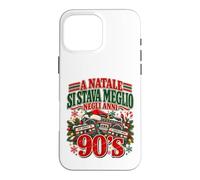 Custodia per iPhone 16 Pro Max Natale Anni 90 Nostalgia Vintage Musica e Ricordi