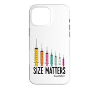 Custodia per iPhone 16 Pro Max Needle Size Matters Funny Nursing And Nurses