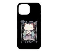 Custodia per iPhone 16 Pro Max Neko Samurai Gatto