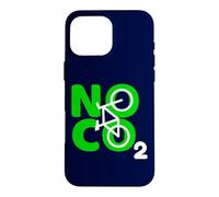 Custodia per iPhone 16 Pro Max No CO2 Ecology Citazione Think Green Eco Biker Save The Planet