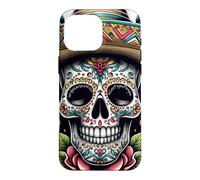 Custodia per iPhone 16 Pro Max NO DESCARTO VOLVER, teschio messicano, calaca