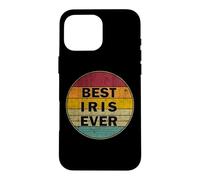 Custodia per iPhone 16 Pro Max Nome personalizzato Iris I love Iris Retro Vintage Style