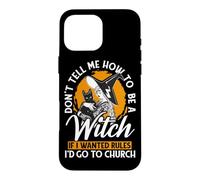 Custodia per iPhone 16 Pro Max Non dirmi come essere una strega Halloween Cat Witchy Moon