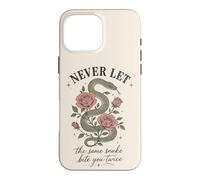 Custodia per iPhone 16 Pro Max Non lasciare mai che lo stesso serpente ti morda due volte rosa serpente