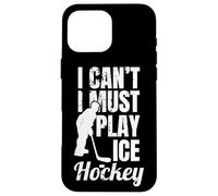 Custodia per iPhone 16 Pro Max Non posso, devo giocare a hockey su ghiaccio