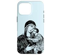 Custodia per iPhone 16 Pro Max Nostra Beata Madre Maria e Bambino Mater Amabilis Cattolica