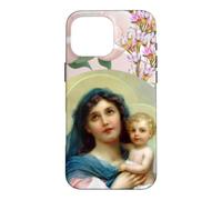 Custodia per iPhone 16 Pro Max Nostra Beata Madre Maria e Gesù Flora Vintage Cattolica