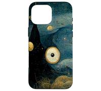 Custodia per iPhone 16 Pro Max Notte stellata mescolata con Hieronymus Bosch Inspiration Art