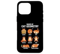 Custodia per iPhone 16 Pro Max Nozioni di base della geometria del gatto Insegnante di matematica di ritorno