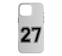 Custodia per iPhone 16 Pro Max Numero Venti Sette #27 Uniforme Squadra Sportiva Compleanno 27