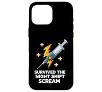 Custodia per iPhone 16 Pro Max Nurse Survived The Night Shift Scream