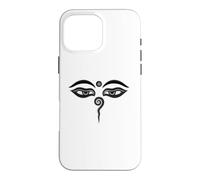 Custodia per iPhone 16 Pro Max Occhi di Buddha Compassione Buddismo Meditazione Zen Religione
