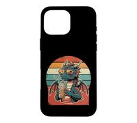 Custodia per iPhone 16 Pro Max Occhiali da sole retrò Dragon Ice Coffee Summer Vibes