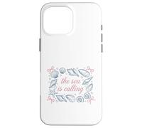 Custodia per iPhone 16 Pro Max Ocean Seashell Starfish Il mare chiama citazione