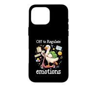 Custodia per iPhone 16 Pro Max Off To Regulate Emotions Duck Scooter Consigli per la salute mentale
