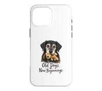 Custodia per iPhone 16 Pro Max Old Dogs New Beginnings Senior Rescue Dog Cute Rescue Dog