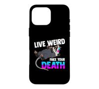 Custodia per iPhone 16 Pro Max Opossum Lover - Live Weird Fake Your Death - Funny Animal