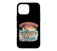 Custodia per iPhone 16 Pro Max Outnumbered By Boys Beach Divertente Ragazzo Mamma