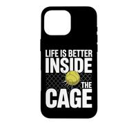 Custodia per iPhone 16 Pro Max Padel Doppio Life Is Better Inside The Cage Padel