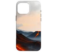 Custodia per iPhone 16 Pro Max Paesaggio vulcanico Lava Mountain Horizon Scene