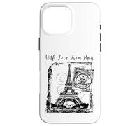 Custodia per iPhone 16 Pro Max Paris With Love from Paris France French Postcard