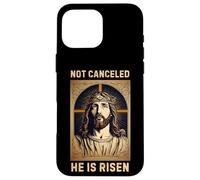 Custodia per iPhone 16 Pro Max Pasqua cristiana non cancellata Cristo è risorto risorto