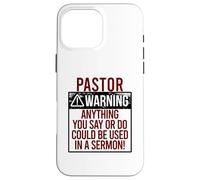 Custodia per iPhone 16 Pro Max PASTOR WARNING! QUALCOSA DICI POTREBBE ESSERE IN UN SERMONE! Meme