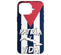 Custodia per iPhone 16 Pro Max Patria y Vida Cuban Flag Cuba Cuban Roots Black