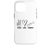Custodia per iPhone 16 Pro Max Peace Love Trumpet Proud Uomo Donna Trumpeter