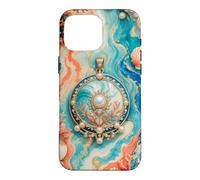 Custodia per iPhone 16 Pro Max Pearl Tide - Medaglione nautico estivo