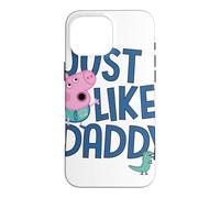 Custodia per iPhone 16 Pro Max Peppa Pig Just Like Daddy Festa del papà