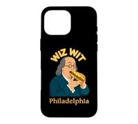 Custodia per iPhone 16 Pro Max Philly Cheesesteak Wiz Wit Benjamin Franklin Filadelfia