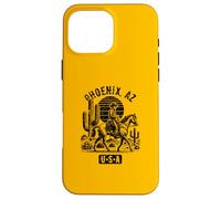 Custodia per iPhone 16 Pro Max Phoenix Arizona USA Cowboy Horse Design stile vintage