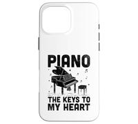 Custodia per iPhone 16 Pro Max Pianoforte Le chiavi del mio cuore Pianisti Pianisti Pianisti