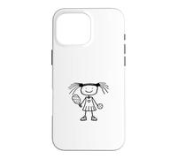 Custodia per iPhone 16 Pro Max Pickleball Girl Stickfigure Cute Funny Pickleball