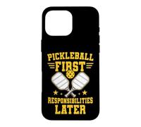 Custodia per iPhone 16 Pro Max Pickleball Prime responsabilità dopo umorismo Pickleball