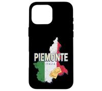 Custodia per iPhone 16 Pro Max Piemonte Italia Retro Regione Mappa Vintage Pasta Souvenir