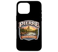 Custodia per iPhone 16 Pro Max Pierre South Dakota Souvenir Città Stato Capitale Vintage