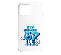 Custodia per iPhone 16 Pro Max Pixel Six Seven Numbers Stile di gioco retrò