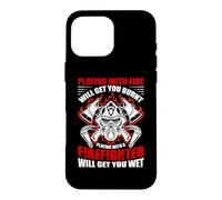 Custodia per iPhone 16 Pro Max Playing With A Firefighter Funny Fireman Firefighters Lovers