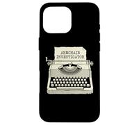 Custodia per iPhone 16 Pro Max Poltrona Detective True Crime Enthusiast Crime Sleuth