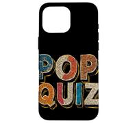 Custodia per iPhone 16 Pro Max Pop Quiz Emblema per adulti e bambini